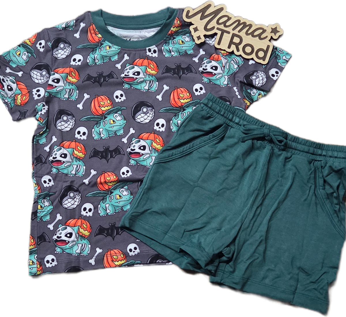 Poke Pumpkin - Tee and Drawstring Shorts