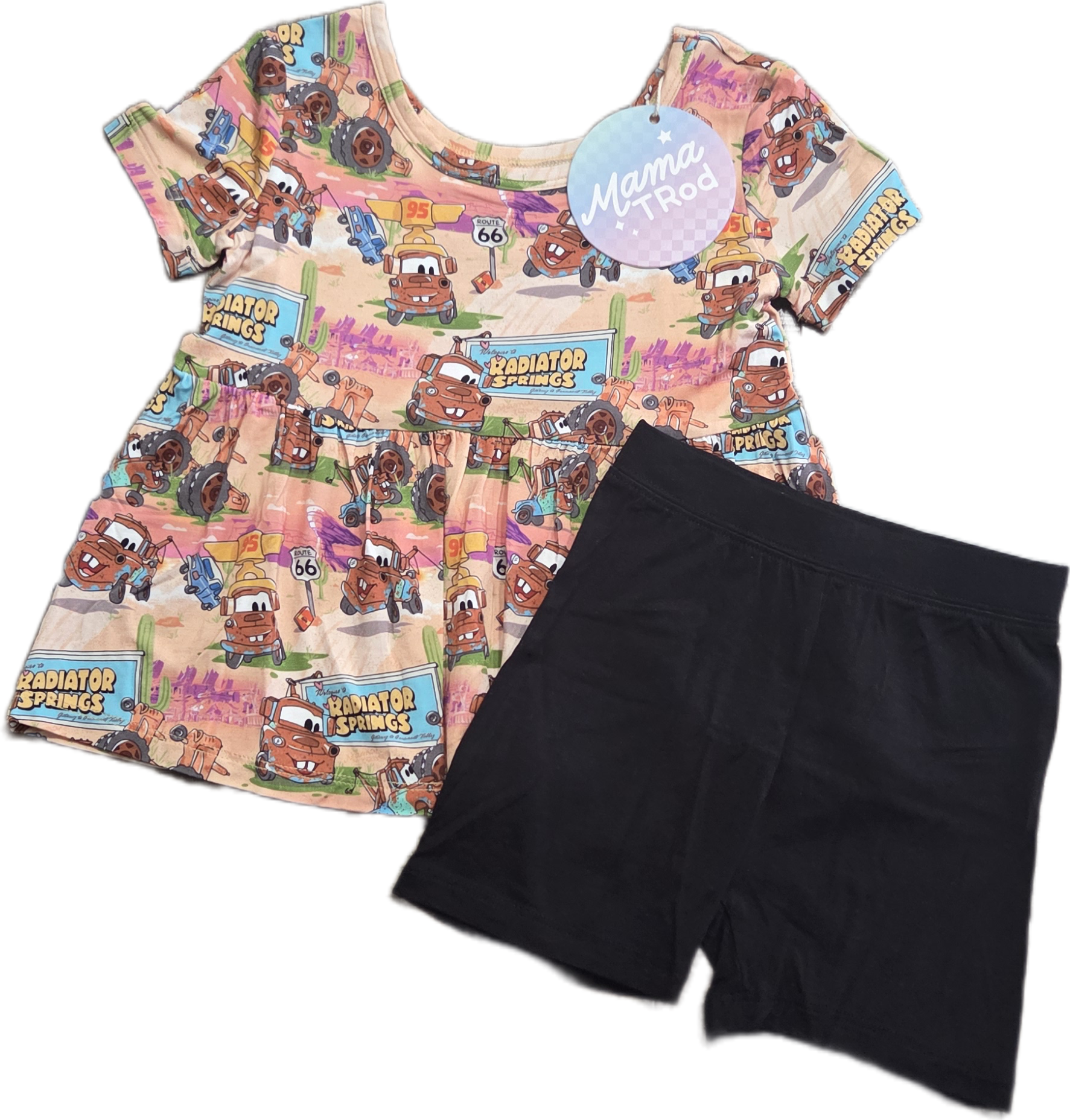 This Dadgum Print - Peplum and Bikers